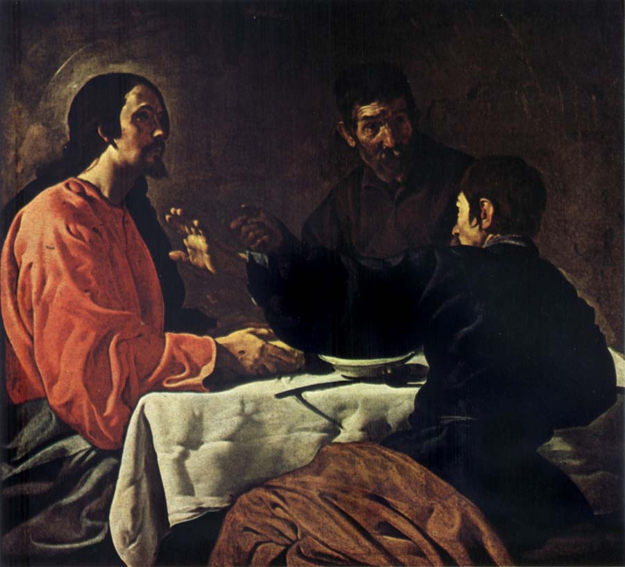 VELAZQUEZ, Diego Rodriguez de Silva y The Supper at Emmaus